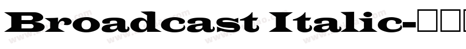 Broadcast Italic字体转换